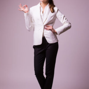 Ivory blazer set